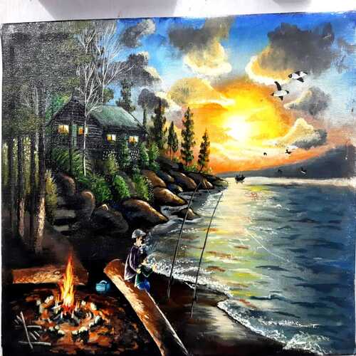 Fishing on Beach