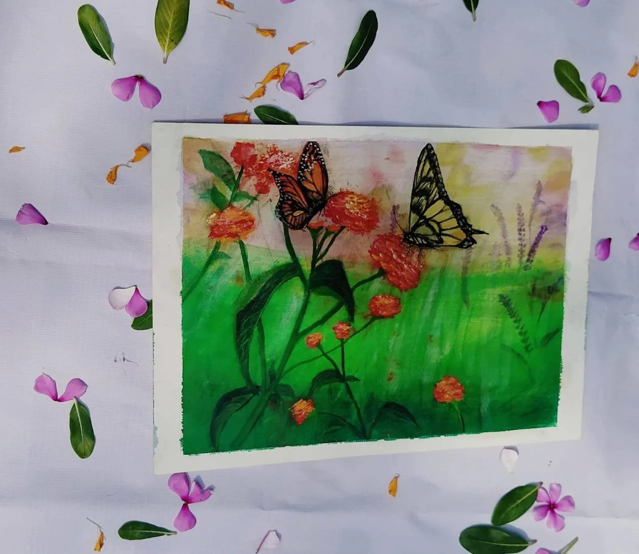 Butterfly on grass