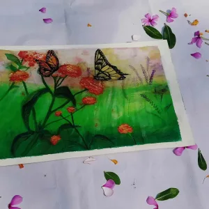 Butterfly on grass