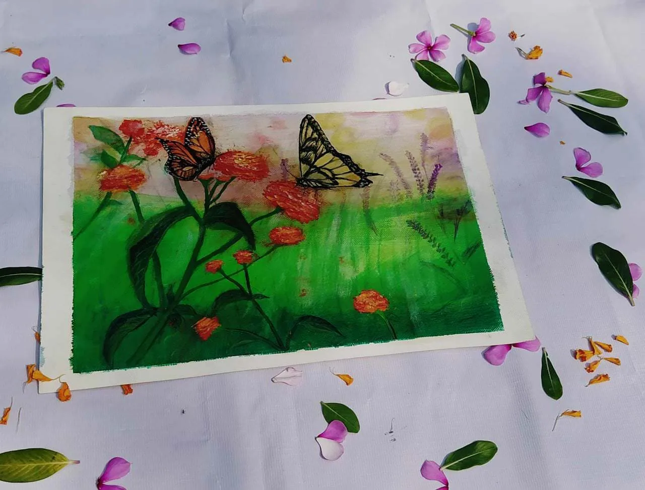 Butterfly on grass