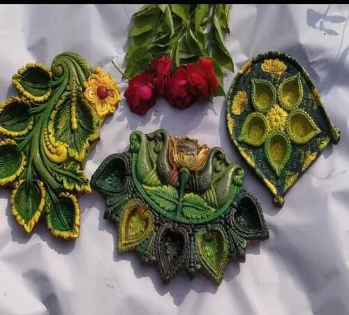 Big Size Diya ( Set of 3) For Diwali Decoration