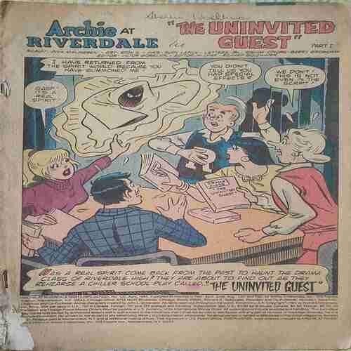 The Uninvited Guest . Part - 01 . ( Front & Back Cover Missing ) . Archie At Riverdale .