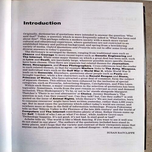 Oxford Dictionary of Quotations and Proverbs