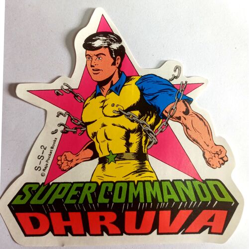 Super Commando Dhruva Freebies Stickers