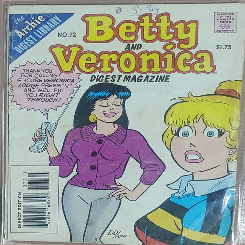 Betty And Veronica Digest Magazine No.72 .