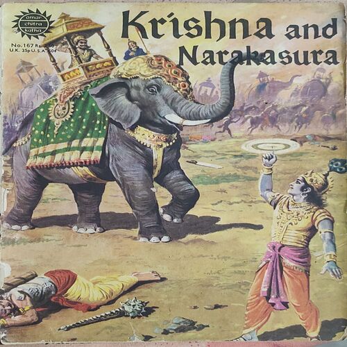 Krishna And Narakasura .