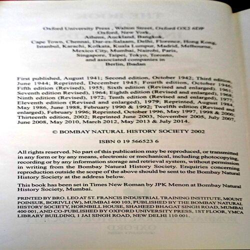The Book Of Indian Birds