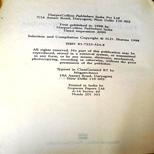 "100 Best Pre-Independence Speeches 1870-1947"