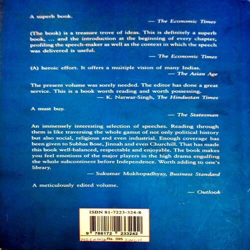 "100 Best Pre-Independence Speeches 1870-1947"