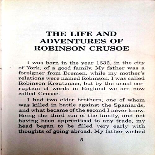 The Life And Adventures Of Robinson Crusoe