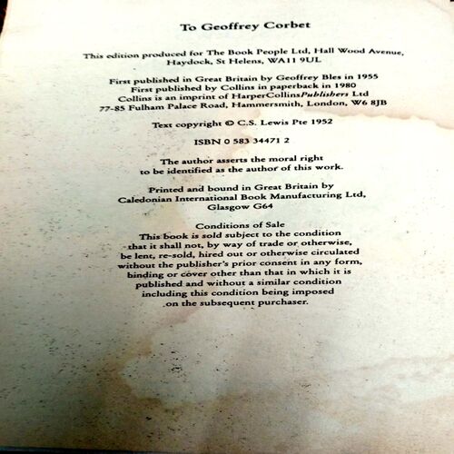 The Voyage Of The  Down Treader