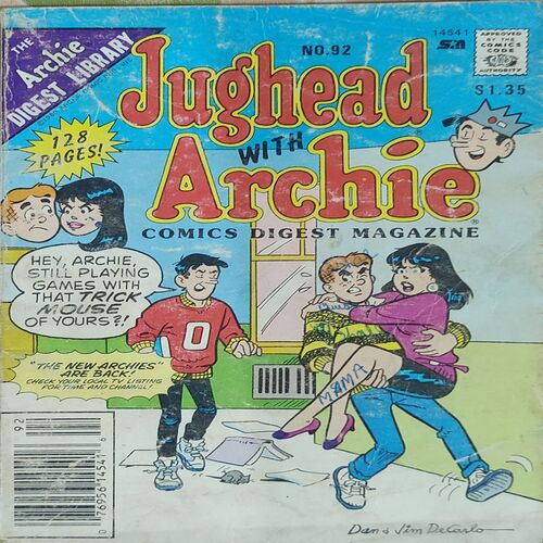 Jughead With Archie Comics Digest Magazine No. 92 . ( Small ).