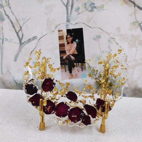 6 inch customise resin photo frame with Stand