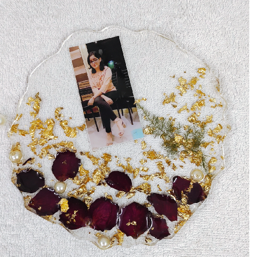 4 6 inch customise resin photo frame with Stand