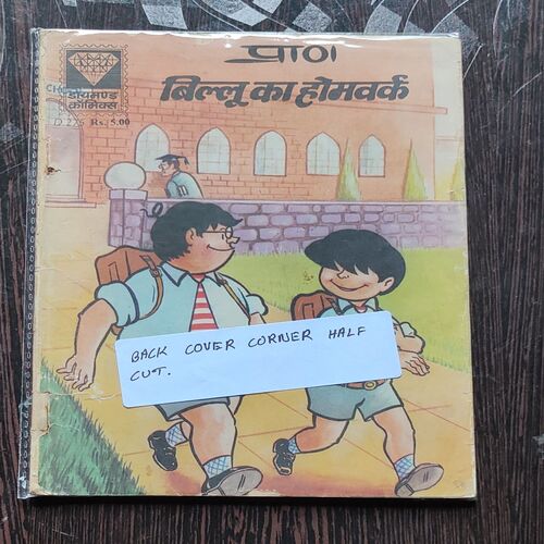 Billoo Ka Homework . ( Back Cover Corner Half Cut ) .