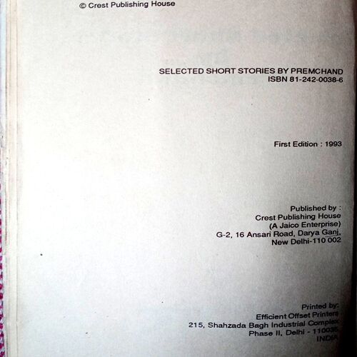 Short Stories By Premchand