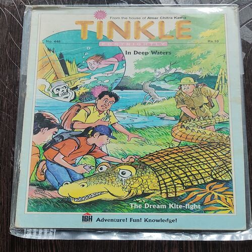 Tinkle Fortnightly No. 448 . ( IN DEEP WATERS & THE DREAM KITE-FIGHT ) ACK .