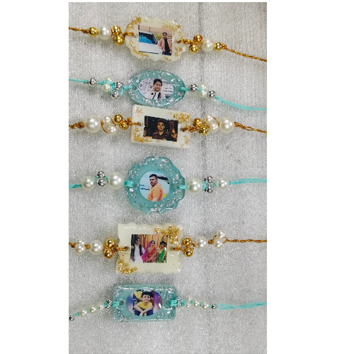 Customize Resin photo rakhi