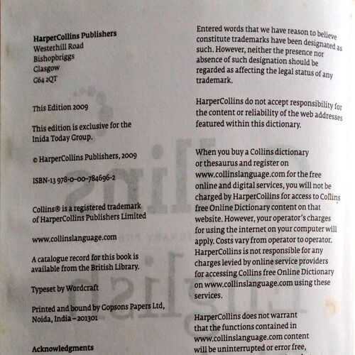 Collins English Dictionary