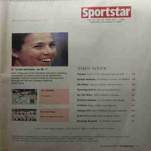 Sportstar (Saturday, November 3, 2001)