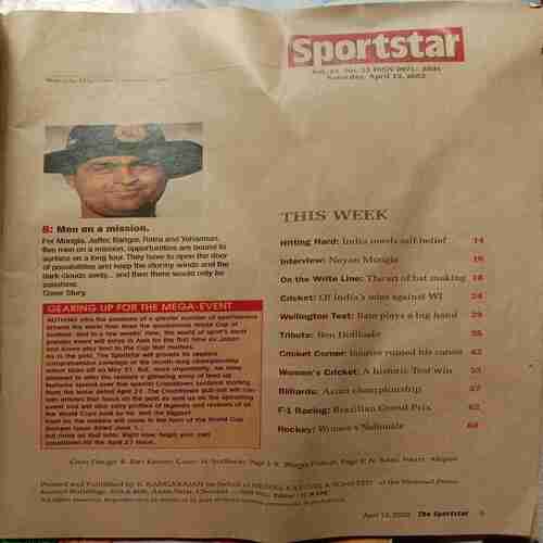 Sportstar ( Saturday, April 13, 2002 )