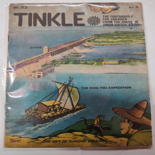 Tinkle No.83 . ( Dams , The Kon-Tiki Expedition And The Gift Of Gunong Ledang ). [ Back Cover Damage ] .