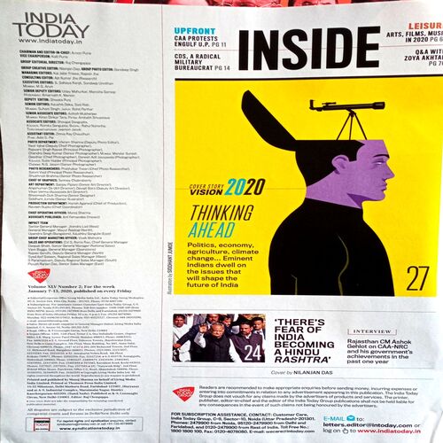 India Today (13 Jan  2020)