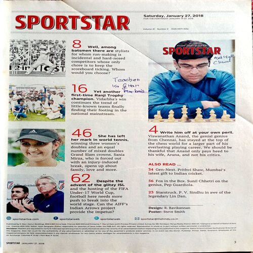 Sportstar (27 Jan 2018)