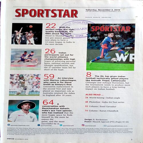 Sportstar (2 Nov 2019)