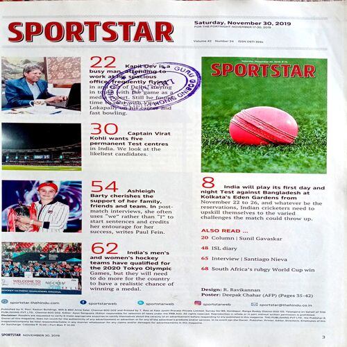 Sportstar (30 Nov 2019)