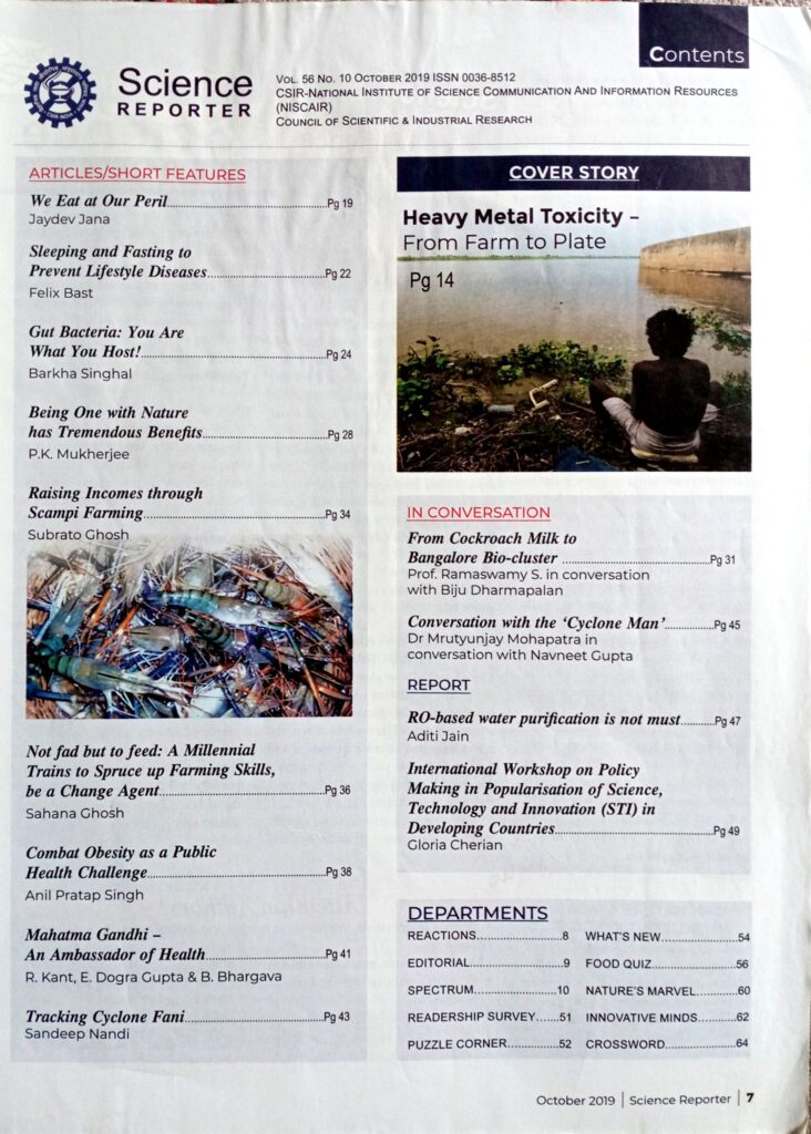 Science Reporter (Oct 2019)