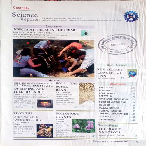 Science  Reporter (Sept 2009)