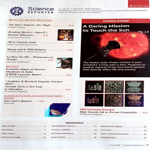 Science Reporter (July 2018)