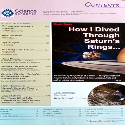 Science Reporter (Oct 2017)