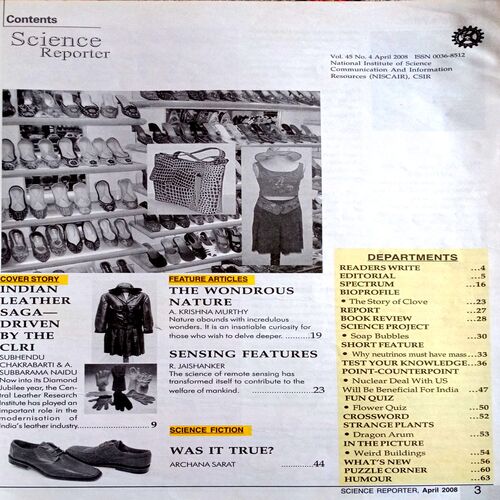 Science Reporter (April 2008)