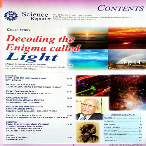 Science  Reporter (May 2015)