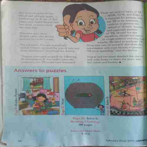 Champak (February-1st-2019) Big. (Small Cut In Back Cover)