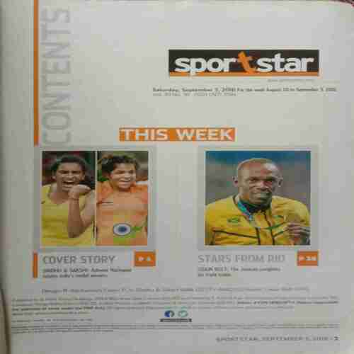 Sport Star ( Saturday, September 3, 2016 )