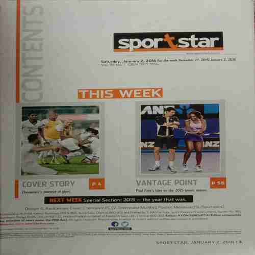 Sport Star ( Saturday, January 2, 2016 )
