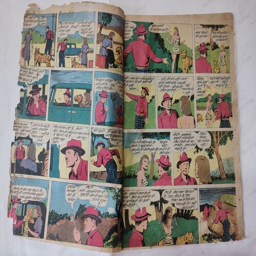 Rahasyemayi Bagh Kanya . ( Front & Back Cover Missing , First pages Border Side Damage story Only Page No.01 And Magic Tape Used ).