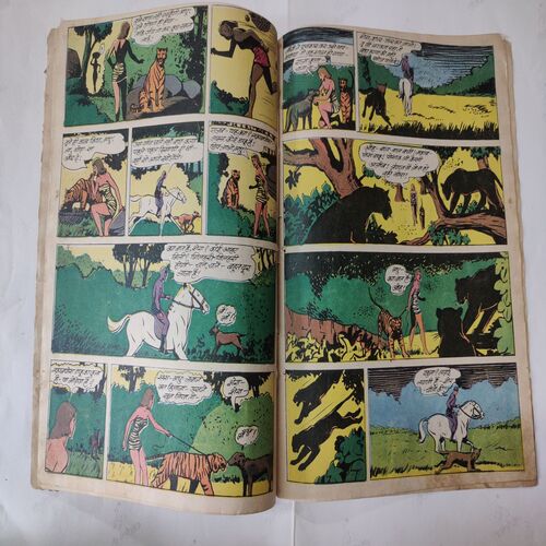 Rahasyemayi Bagh Kanya . ( Front & Back Cover Missing , First pages Border Side Damage story Only Page No.01 And Magic Tape Used ).