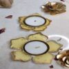 3D resin flower tealight.