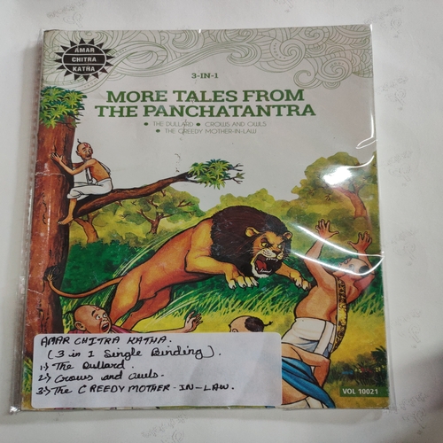 ( 3 in 1 Single Binding ) :- More Tales From The Panchatantra .[ 1.) The Dullard , 2.) Crows And Owls And The Greedy Mother -In-Law ].