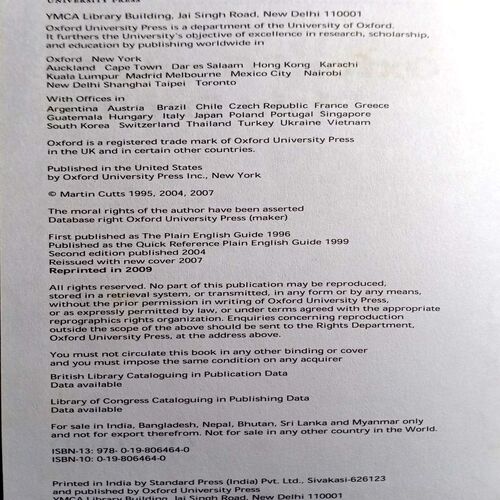 Oxford Guide To Plain English