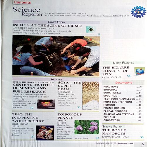 Science  Reporter (Sept 2009)