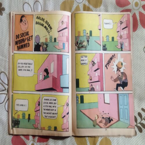 PRAN'S RAMAN AND HUNGER STRIKE (FRONT COVER DOWN SIDE BIG CUT AND BACK COVER LITTLE CUT ON RIGHT SIDE)