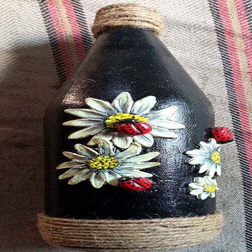 Fully Decorated Glass Bottle(Handcraft)