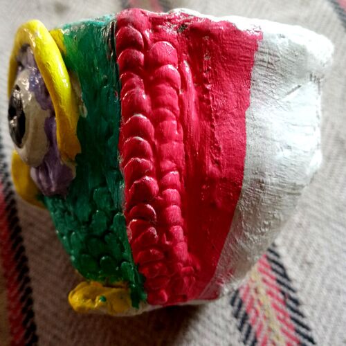 Fully Decorated Owl Face Bowl(Hand Made)