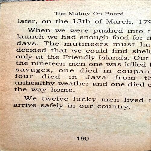 The Mutiny On Board H.M.S Bounty