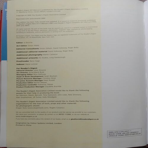 Reader's Digest DIY Manual With CD